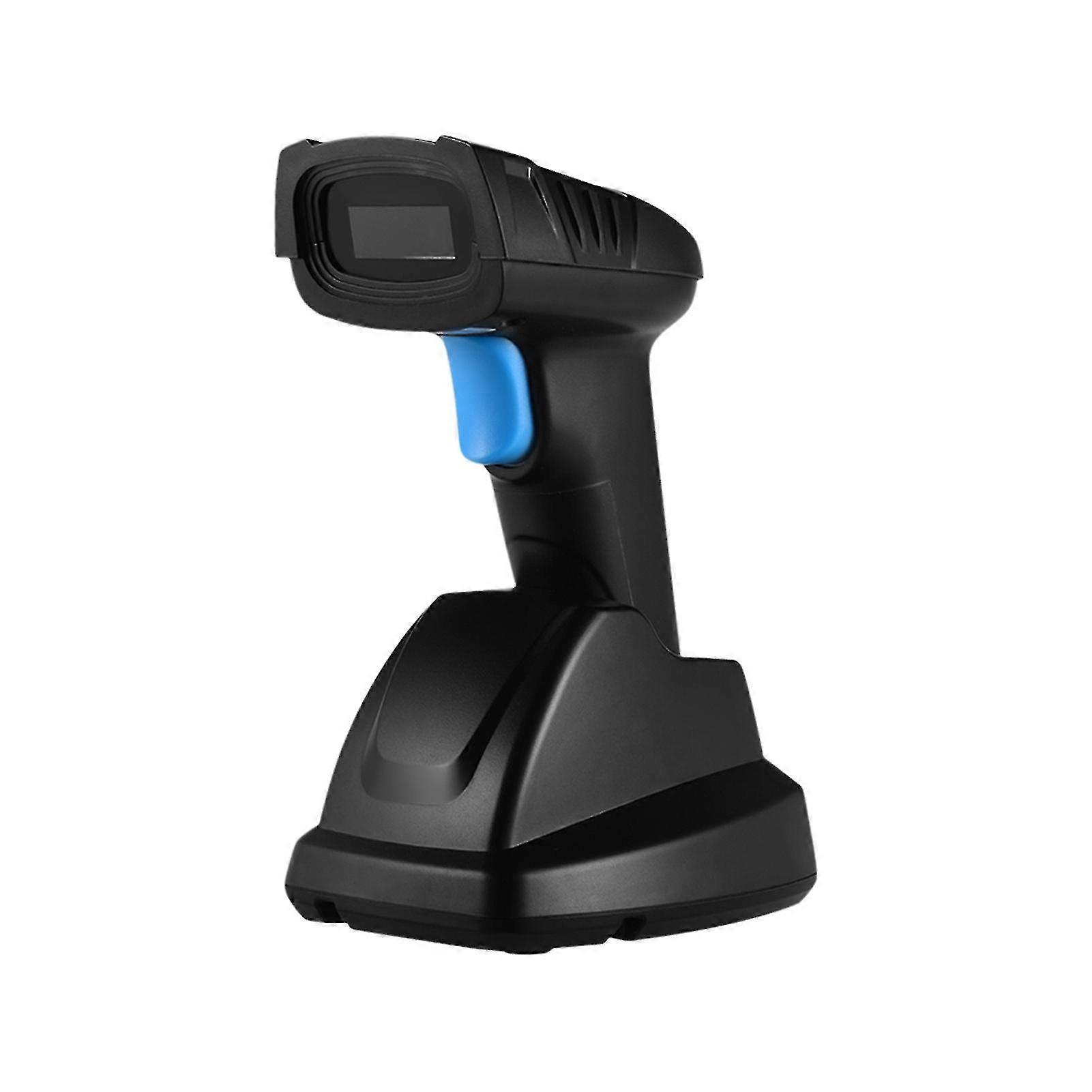Handheld 1d Wireless Barcode Scanner Bar Code Reader With Usb Cradle Receiver Charging Base 100m Long Transmission Distance For Supermarket Retail Sto