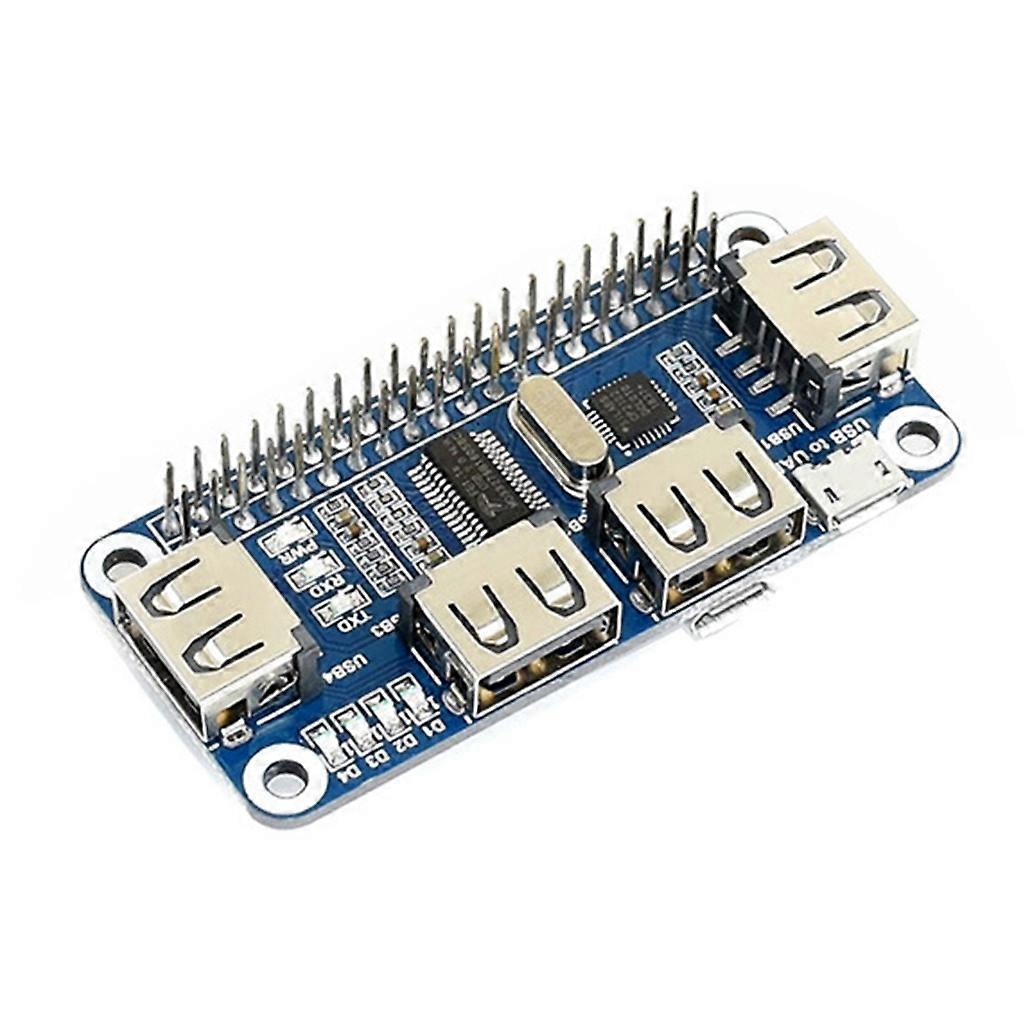 4-Port USB HUB HAT(B) Expansion Board Module for Raspberry Pi 4 B/3 B+/3 B/2 B