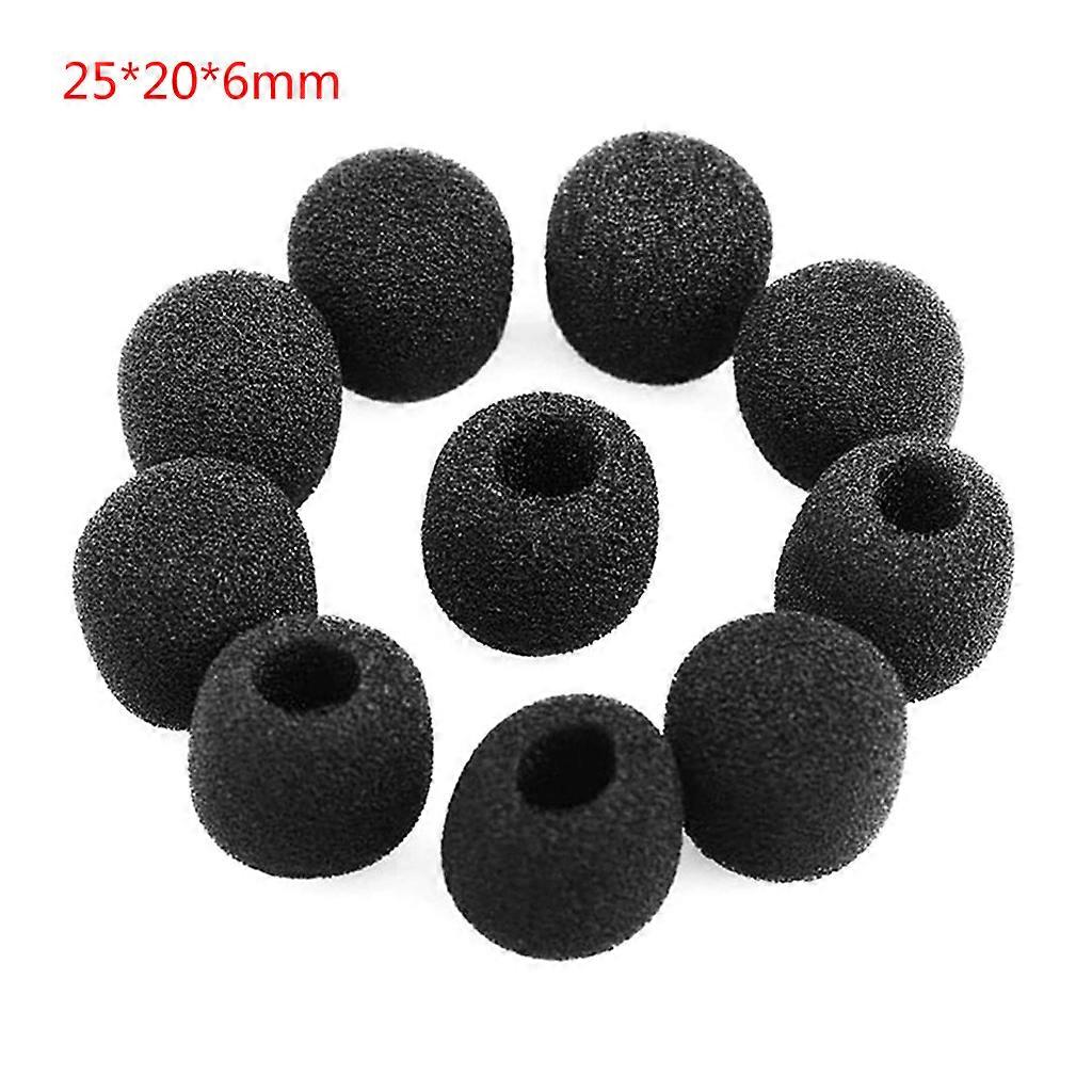 10pcs Headset Replacement Cover Gooseneck Sponge Foam Microphone Windscreen