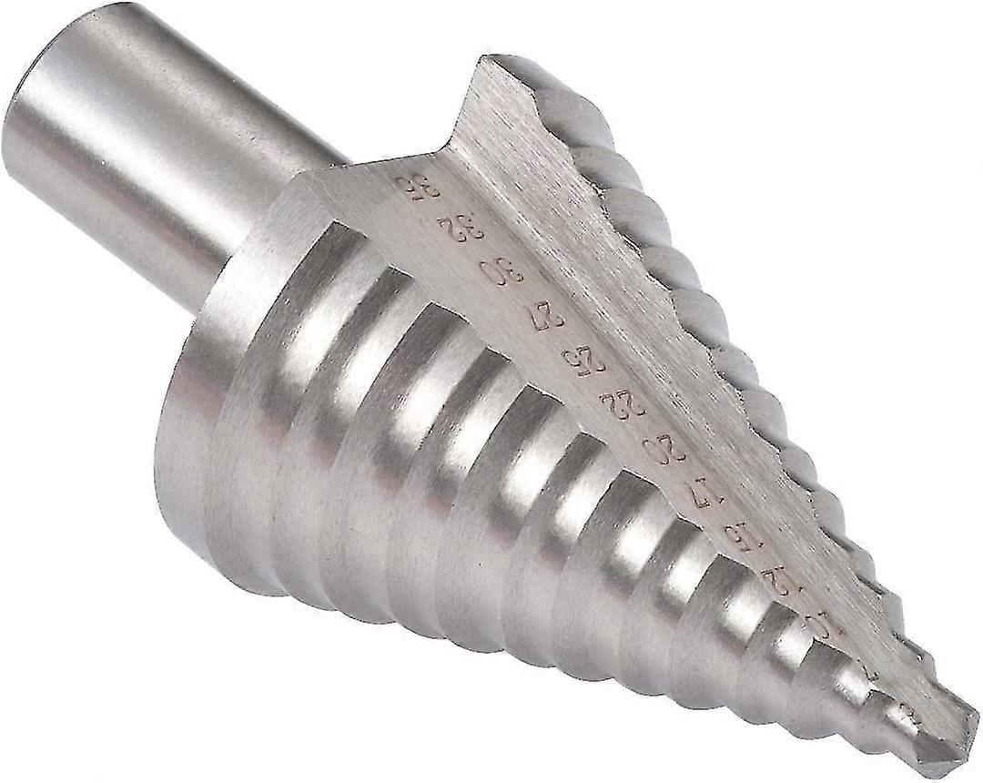 Classic Titanium Bits, Large HSS Titanium Cone Bits, 1 Round Shank Narrow Bit, 5-35mm 13 Sizes (Silver)