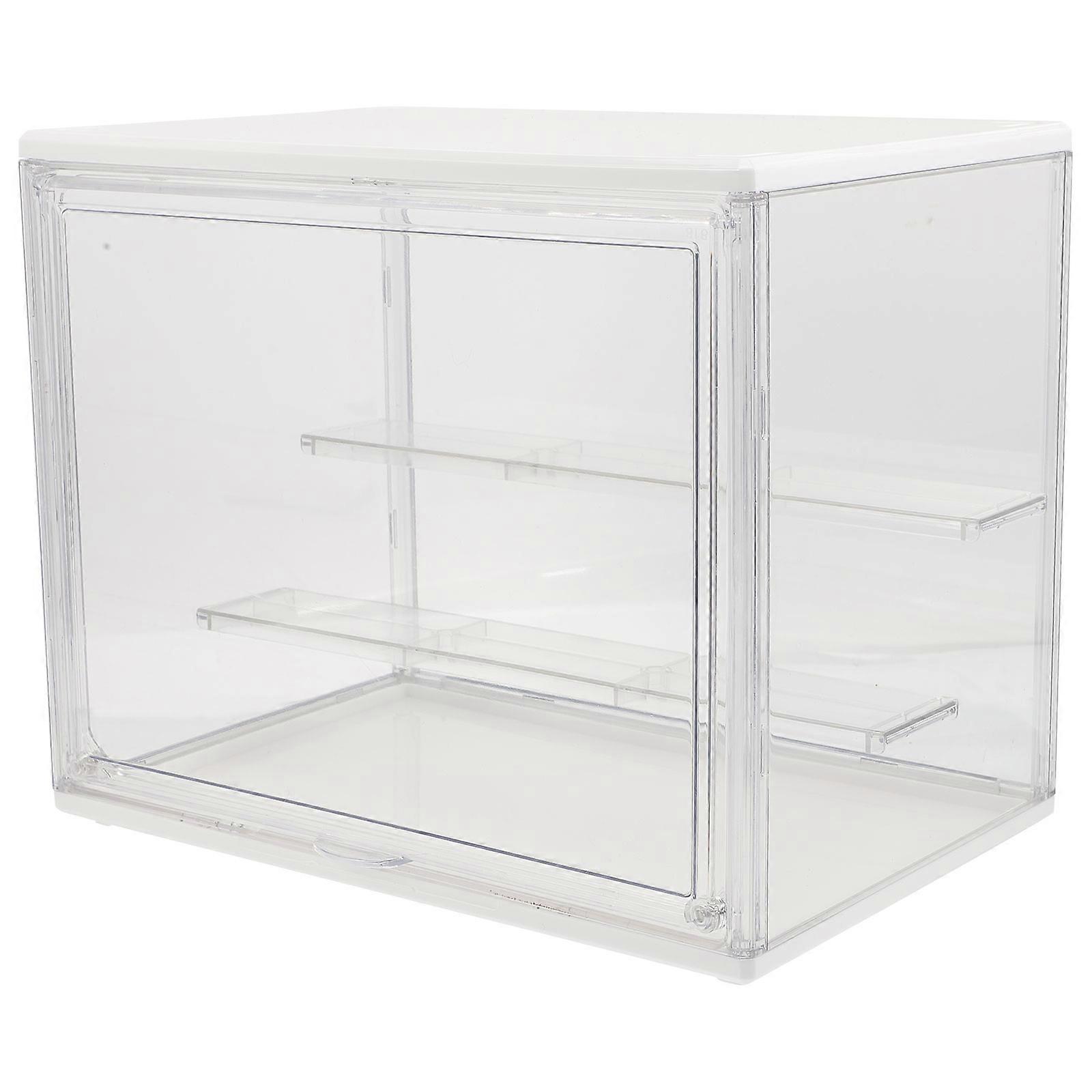 Acrylic Storage Box Removable Stair Protective Transparent Book Case Doll Box