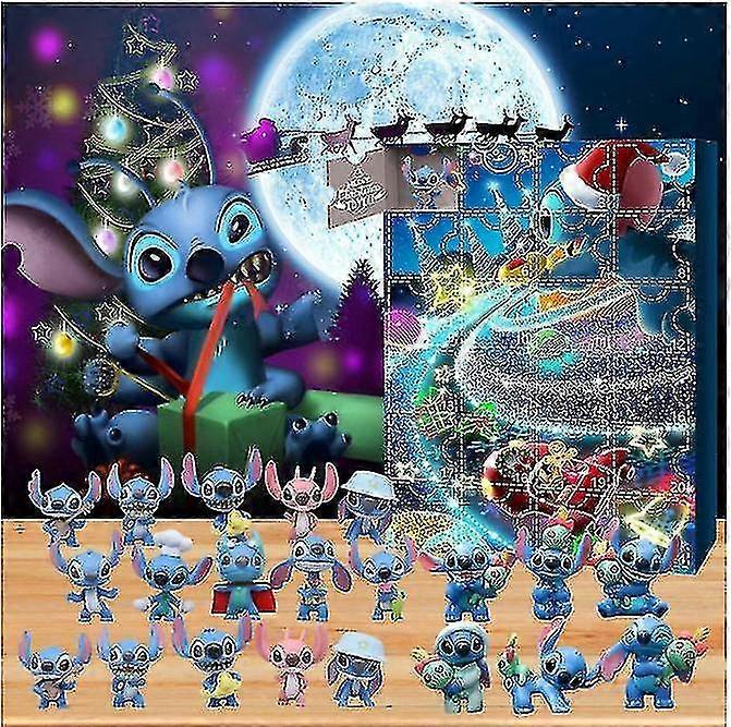 Popular Advent Calendarnew Stitch Lilo And Stitch Christmas Advent Calendar Blind Box 24 Halloween Countdown Anime Blind Boxpopular Advent Calendar