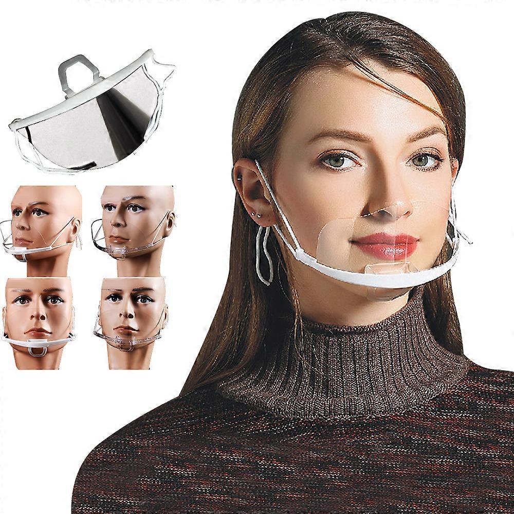 25pcs الشيف قناع شفاف مكافحة الضباب أقنعة بلاستيكية ابتسامة مطعم تقديم الطعام المطبخ درع الوجه