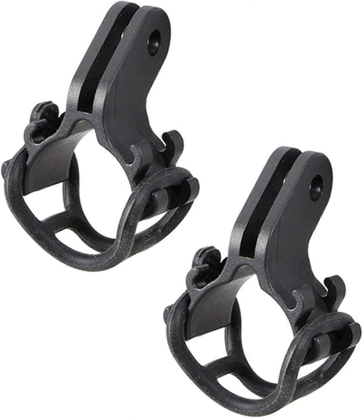 Flashlight Holder Bicycle Bike Torch Light Mounting Bracket For Go Pro Type Mount Interface(Black)(2Pcs)