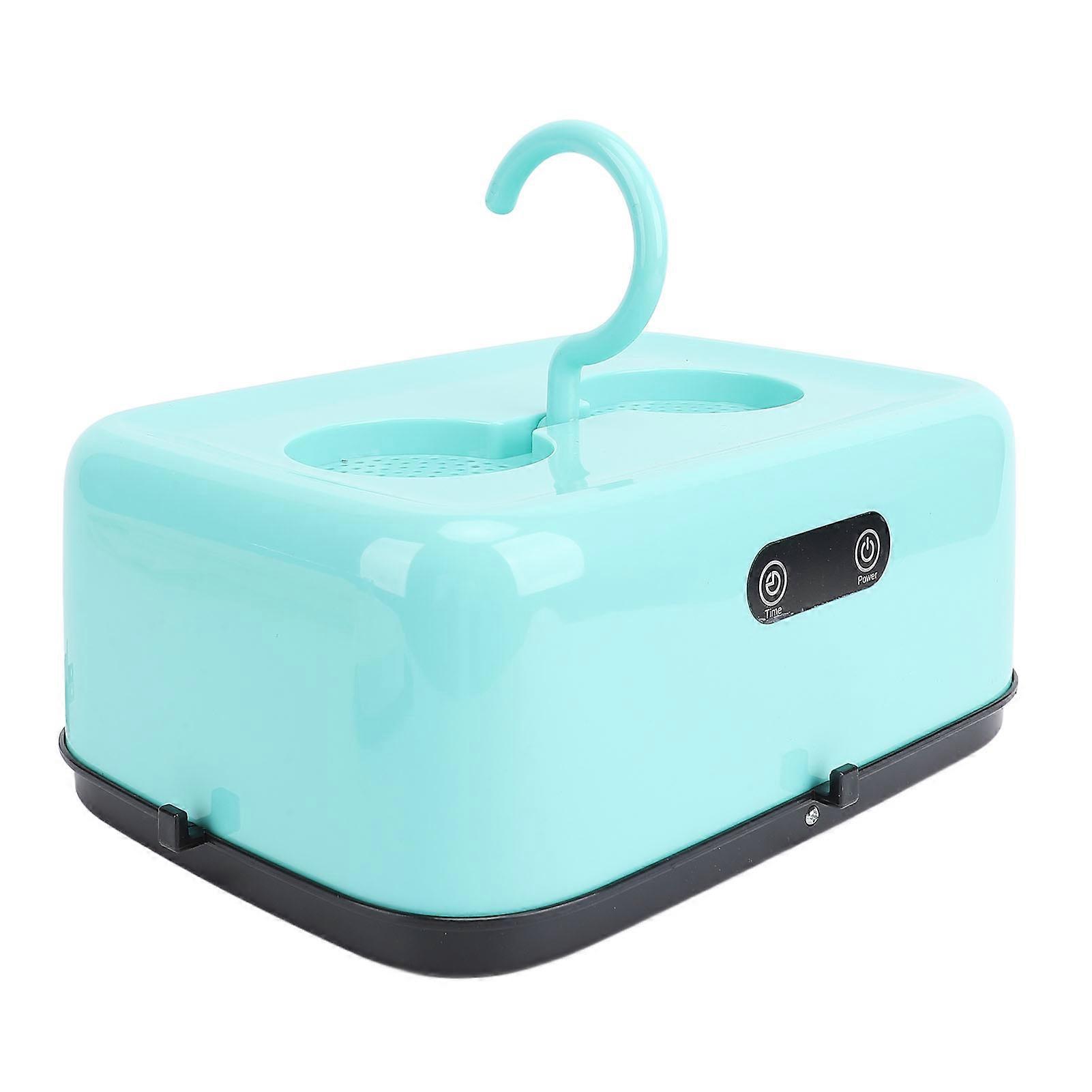 Portable Clothes Dryer Foldable Multifunctional Small Electric Drying Machine for Travel EU Plug 100‑240V Green