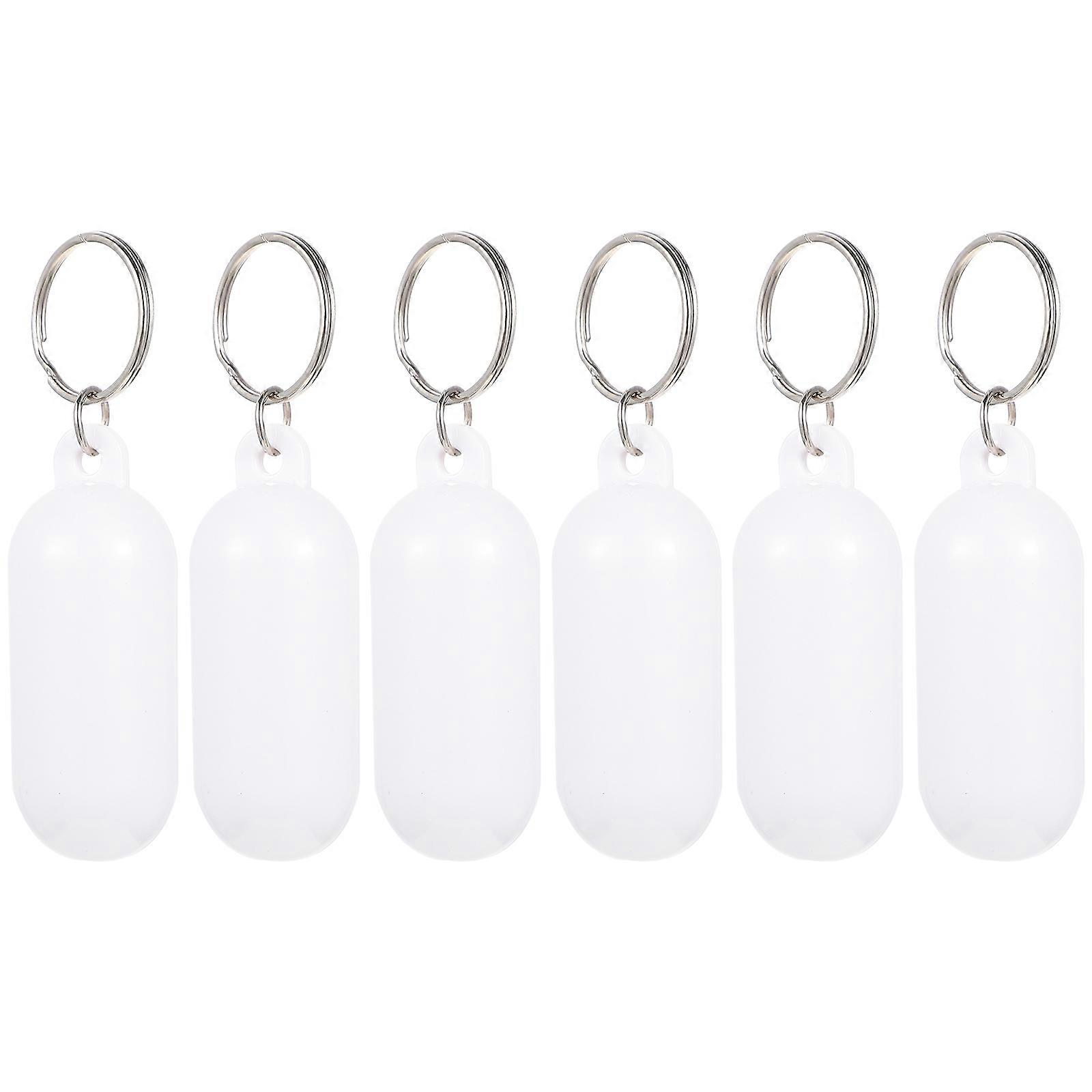 6pcs Float Keychain Pendants Bag Keyrings Backpack Hanging Decors Key Rings