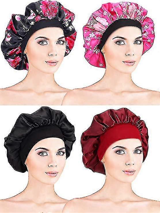4pcs Satin Hat Soft Nightcap For Girl