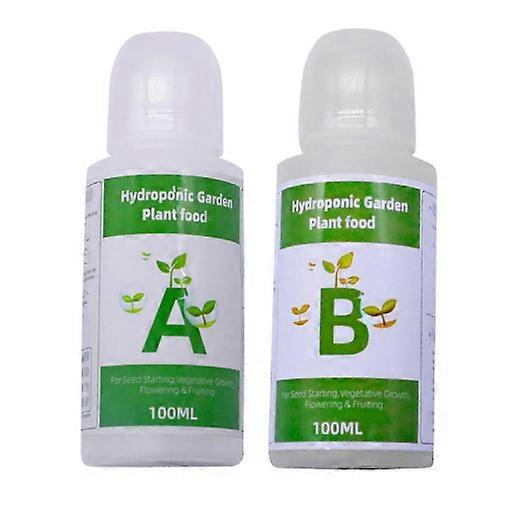 Fertilizer,Soilless Cultivation A B Fertilizer Plant Universal Nutrient Solution Hydroponic Plant Fertilizer Compatible With Hydroponic Planter200ml