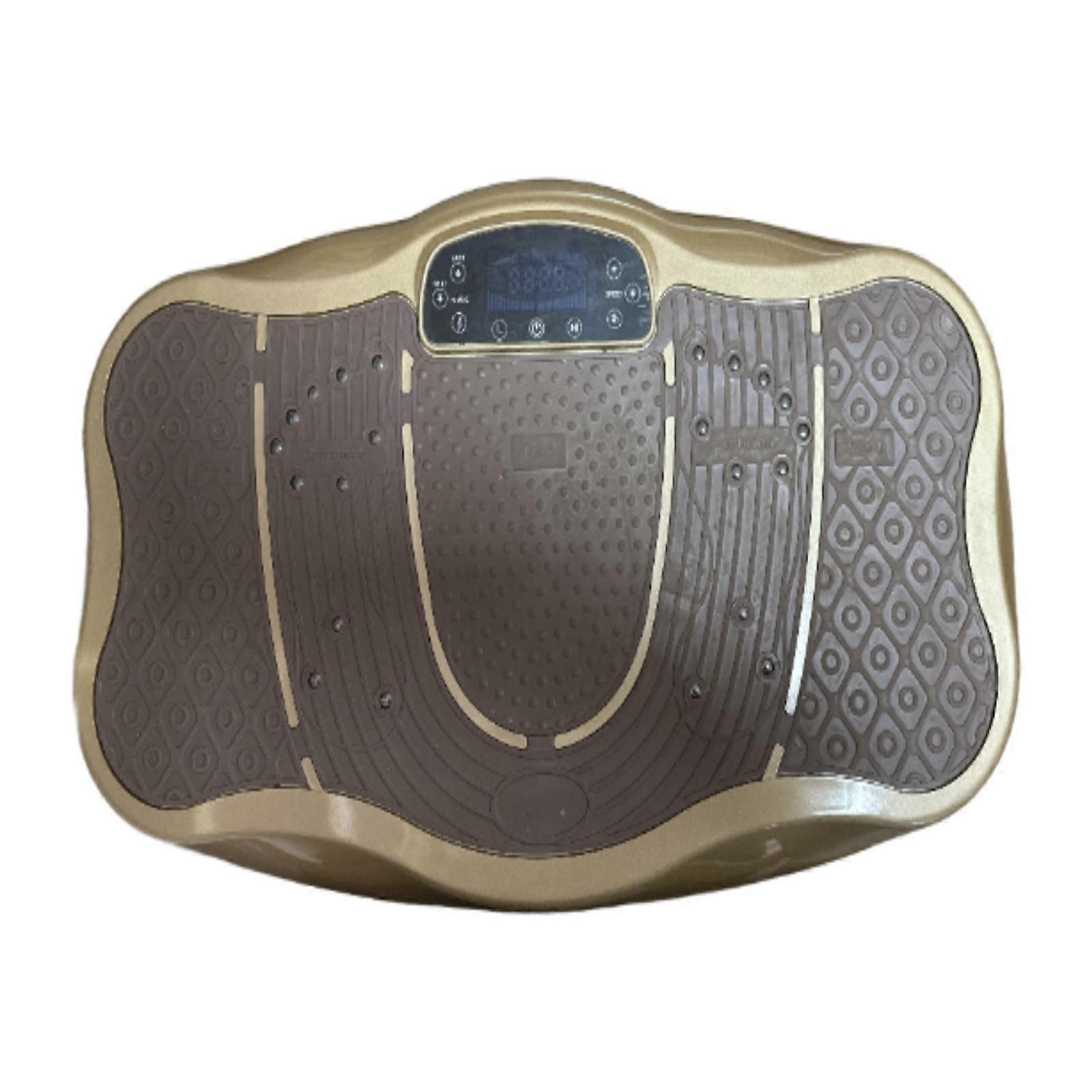 振動板エクササイズマシン滑り止めペダルシェイクボードフィットネストレーナーシャンパンゴールド