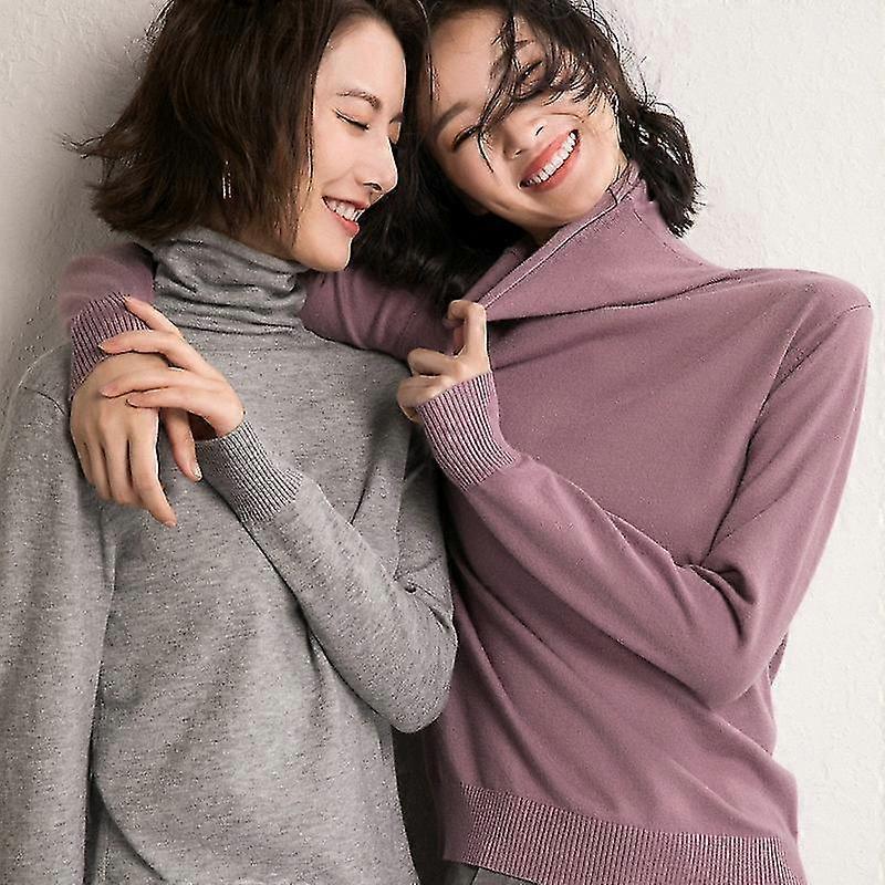Automne Hiver Pull Col Roulé Slim Fit Basic Pulls 2022 Mode Coréen Tricot Tops Bas Femme Pull Stretch Pulls