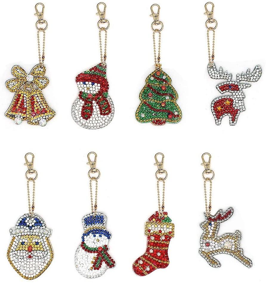 Christmas 5d Diy Key Chains Diamond Kits