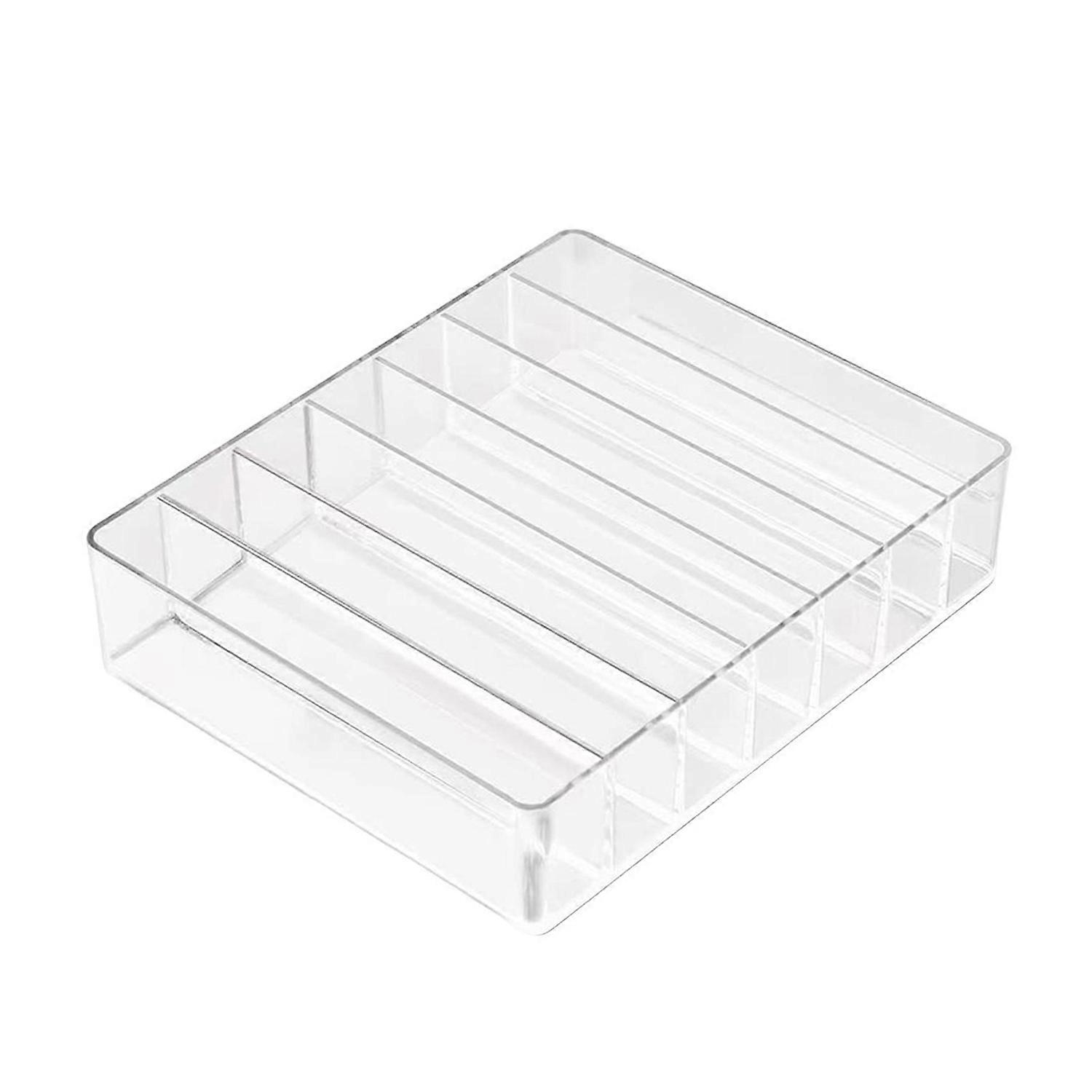 Cosmetic Storage Box Transparent Design Multiple Compartments Large Capacity Makeup Organizer 7