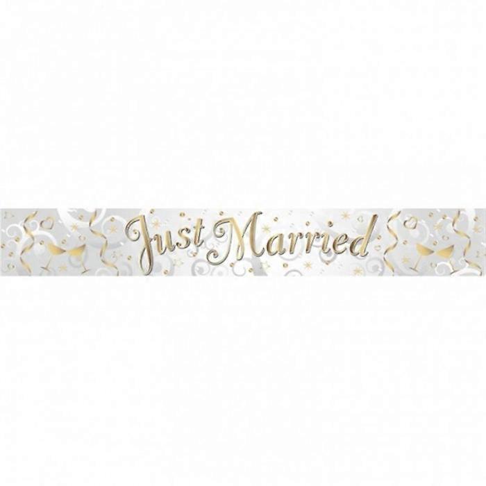Amscan Holographic Just Married Banner