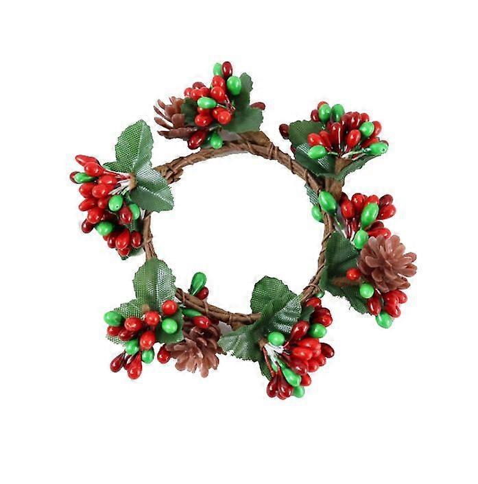 Artificial Christmas Wreath Decorative Collection Flocked with Mixed Decorations