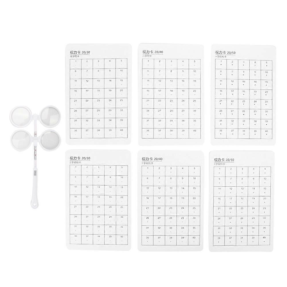 Optical Flipper Adjustable Optometry Plastic Flip 6pcs with Visual Card Optical Instrument±200 Degree