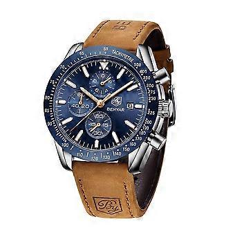 Horloges Heren Analoge Quartz Chronograaf Heren Horloges 30M Waterdicht Lichtgevend Datum Polshorloge Casual Business Designer Horloges Klassiek Elegant Cadeau 