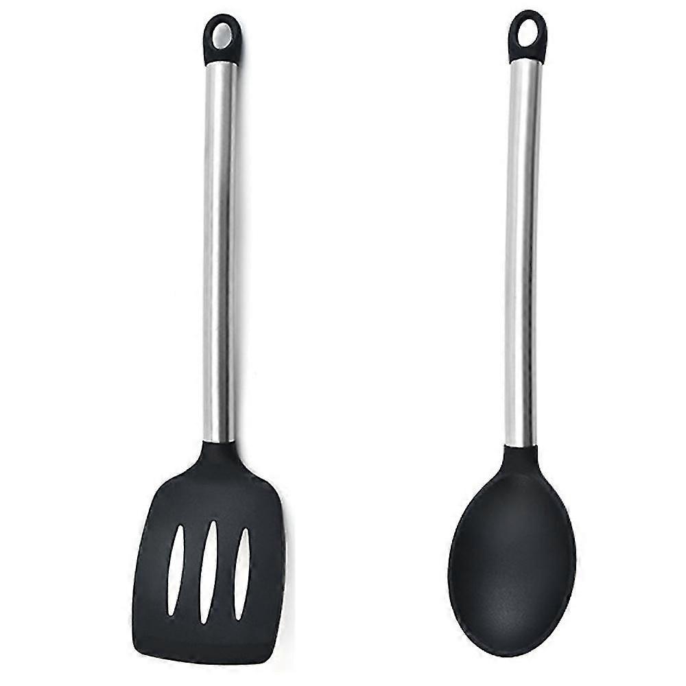2 Piece Mini Kitchen Utensil Set- Stainless Steel And Silicone Kitchen Tools,4903