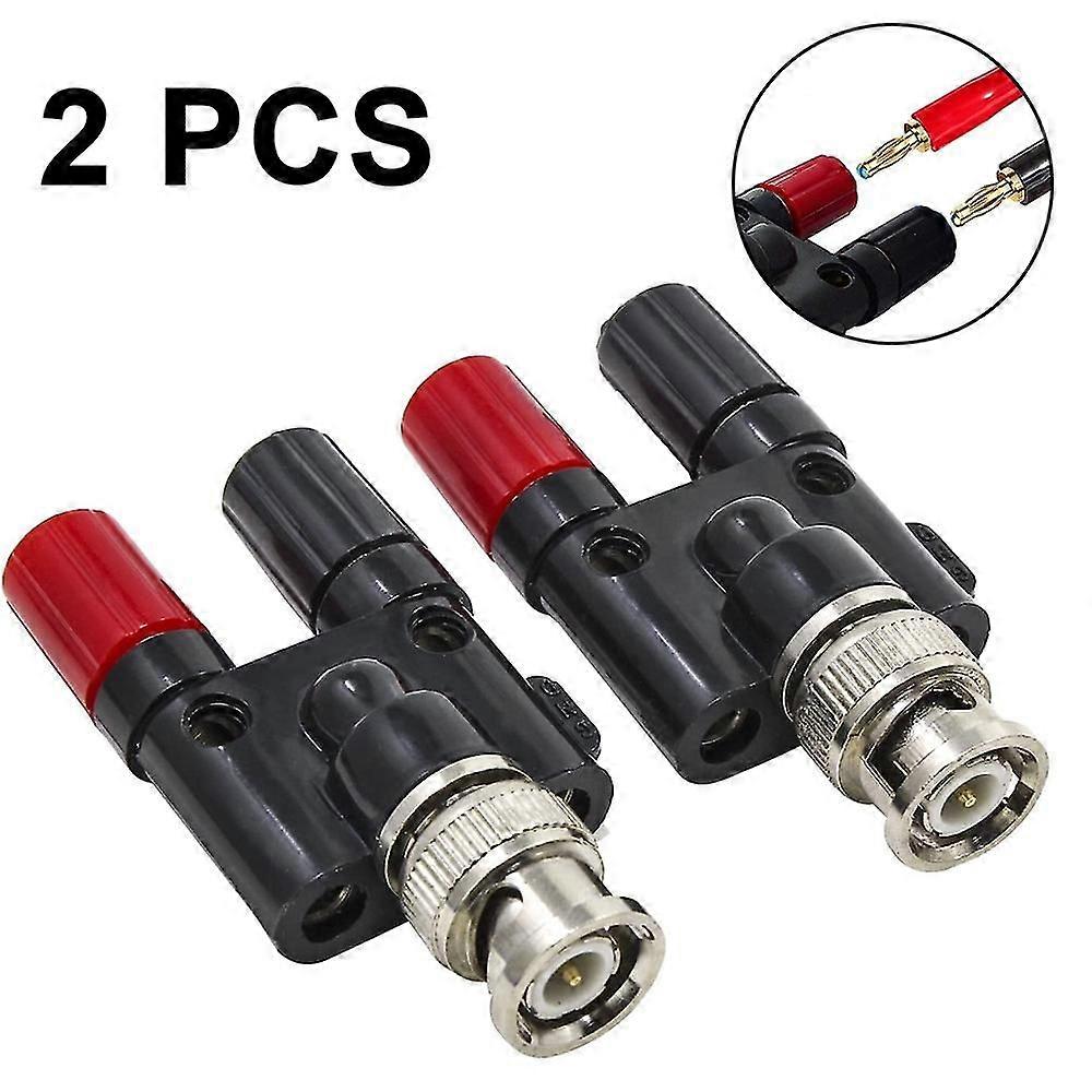 Bnc Male Plug To Dual Banana Female Ja Soet Binding Post Coax Coaxial Splitter Contor Bnc Banana Adapter Pa Of 2,3333
