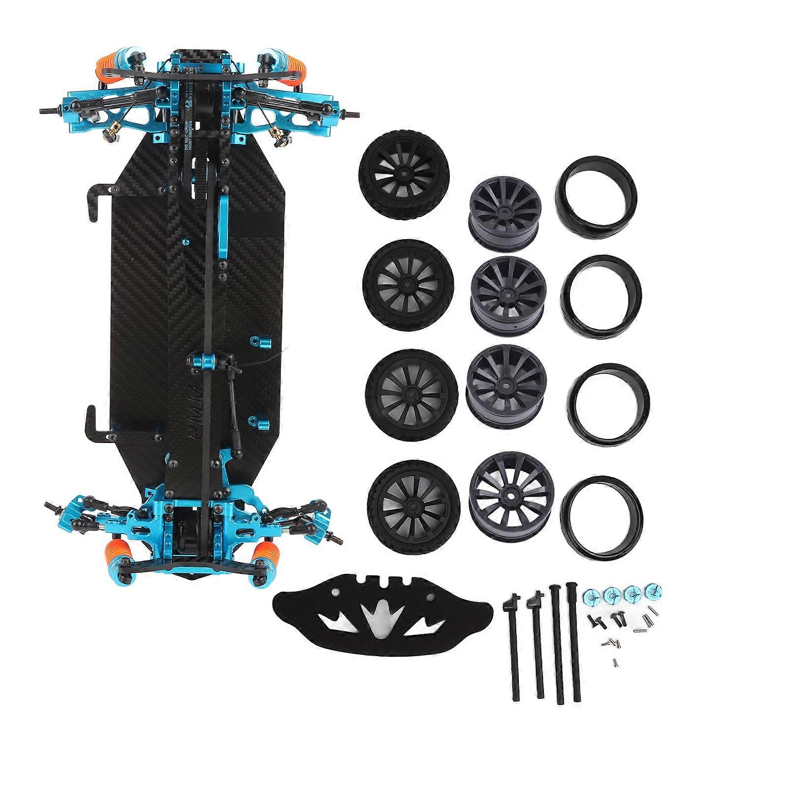 1/10 Carbon Fiber Frame Simulation Flat Running Belt Drive Frame for TRF415 4 Wheels Drive Version