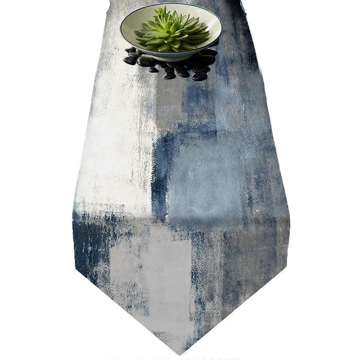 Tablecloths for Rectangle Tables Blue Grey Abstract Art Painting Waterproof Table Cloth for Kitchen Dinning Table Washable