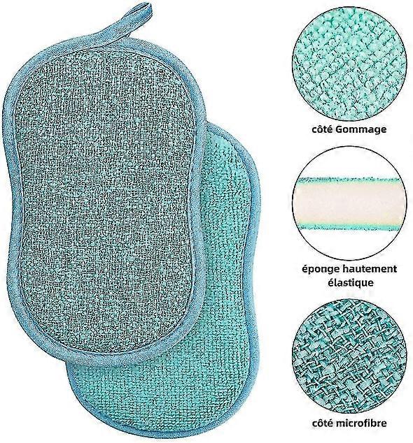 Kitchen sponge, antibacterial, washable, reusable (8 pieces)