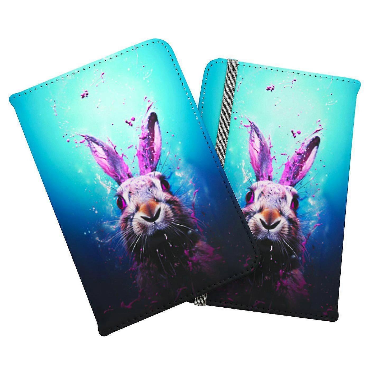 Capa de Passaporte Splashart com Rosto de Coelho