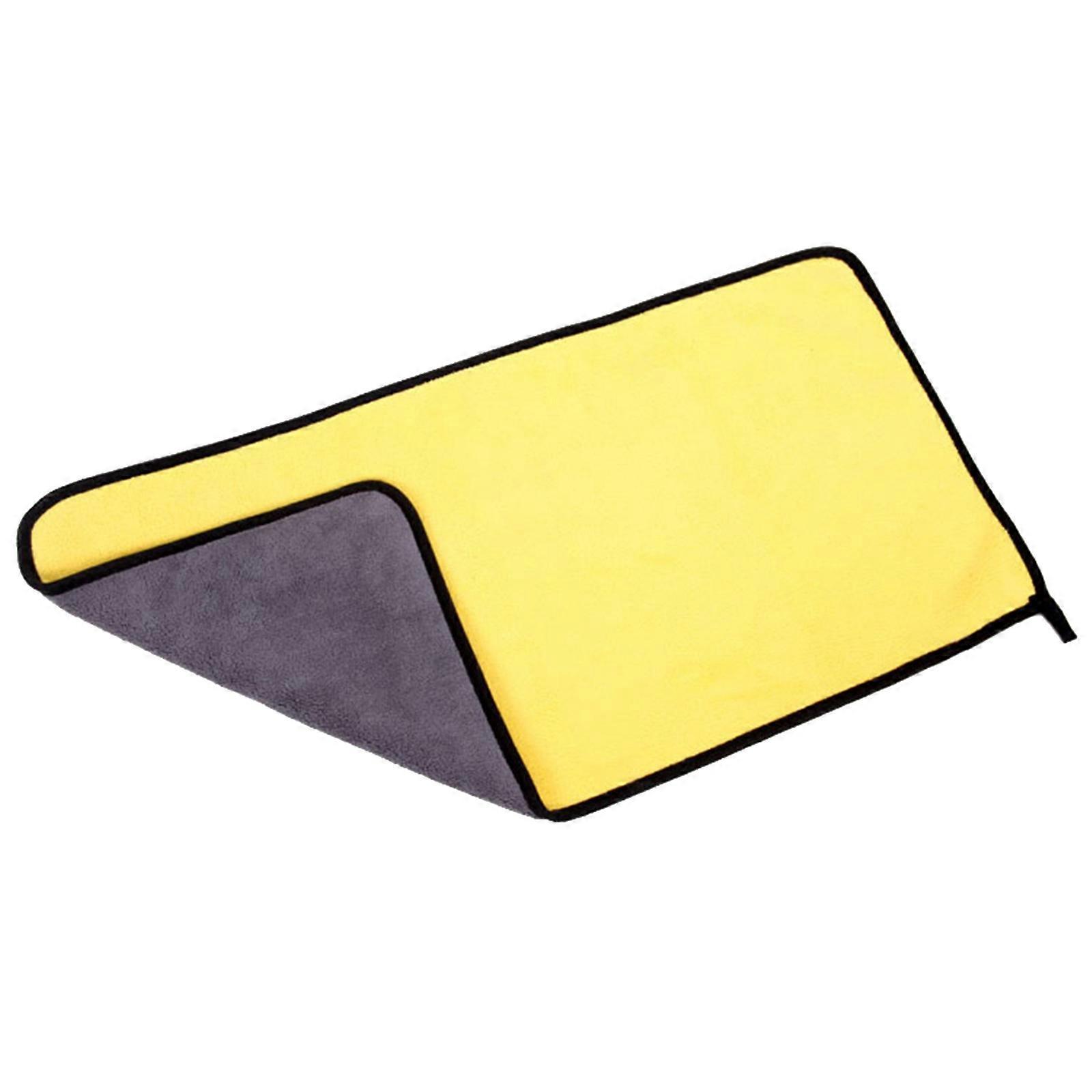 Serviette pour chien en microfibre Serviette de bain pour animaux de compagnie super douce Bonne serviette de séchage absorbante pour chien Serviette de toilettage pour animaux de compagnie Jaune léger S