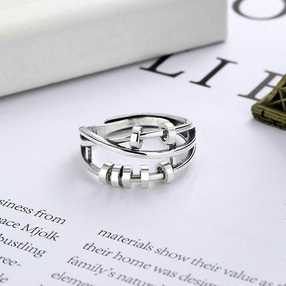 Angstring Fidget Ring Kvinner Spinner-ringer Angst Fidget Ring Angstring ZKK