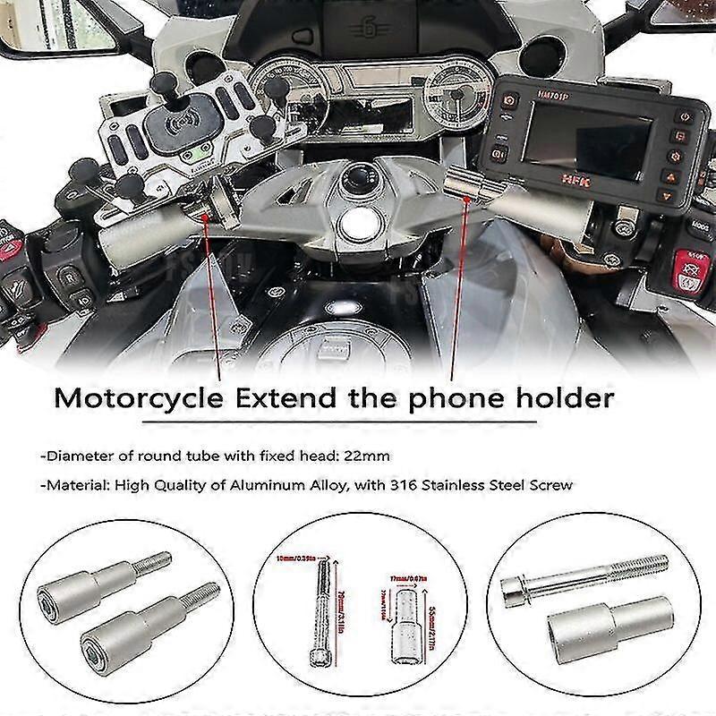 Compact Bike Headstock Stem Phone Mount for BMW K1600 GT GTL fits iPhone 12 Mini (sku 55784)