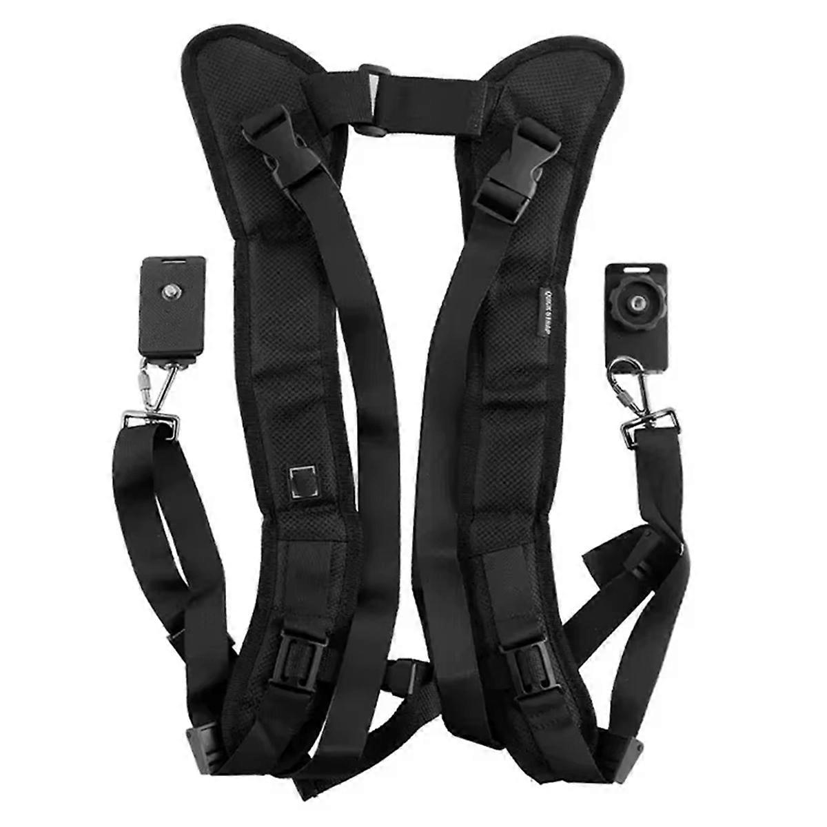 Quick Release Double Shoulder Camera Harness, Soft Padded Decompression Strap for , , DSLR Cameras