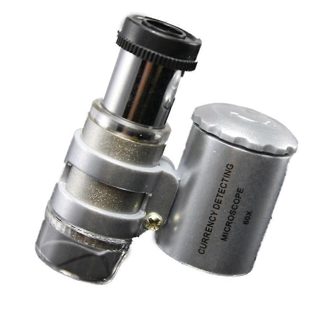 Durable Mode Créative Mini 60x Microscope Portable Loupe de Poche Monnaie Détection Led Lumière Uv Bijoux Loupe Tout Nouveau