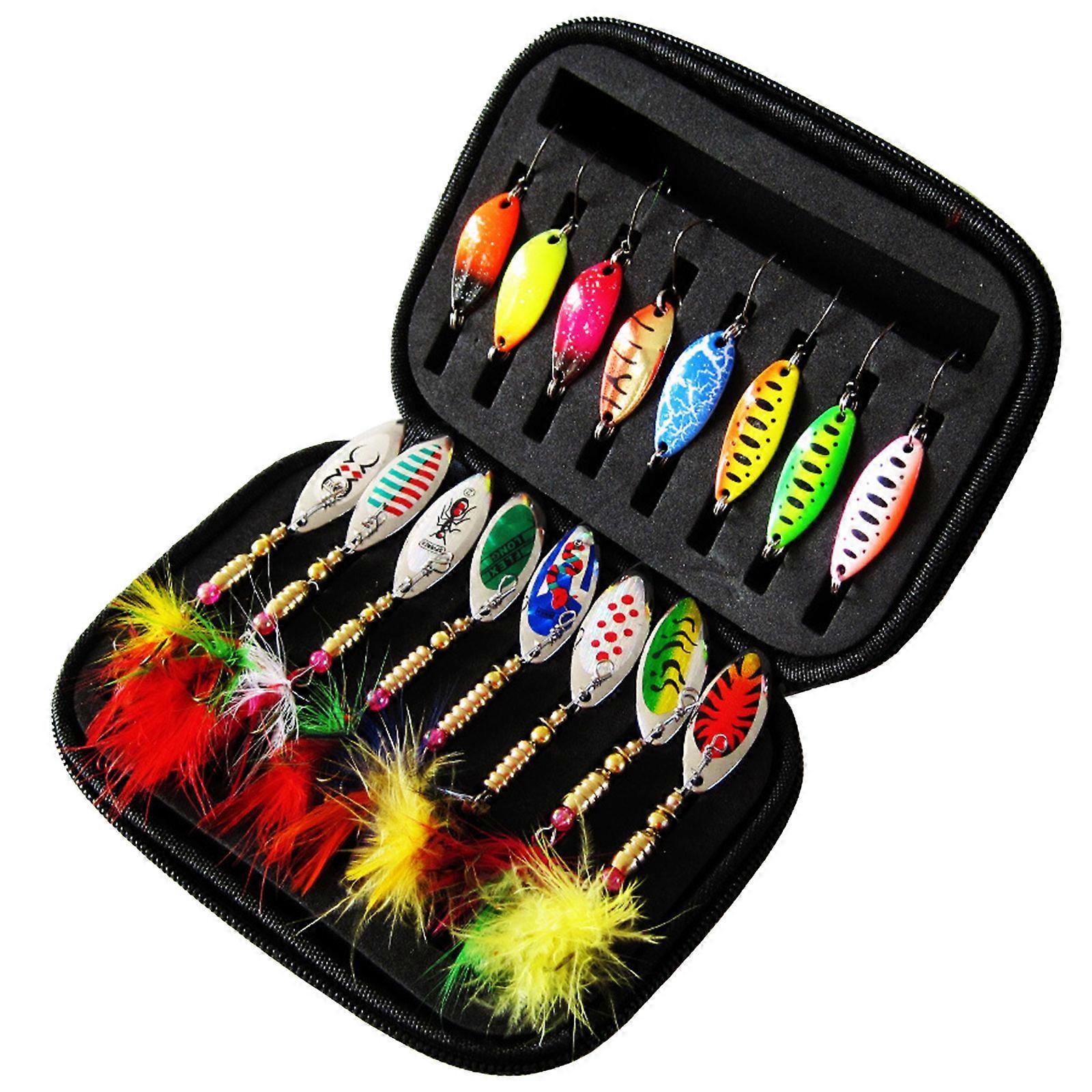16Pcs Angellöffel Köder Pailletten Köder Casting Angelköder Köder Angelköder Spinner Köder Metalllöffel Fischköder
