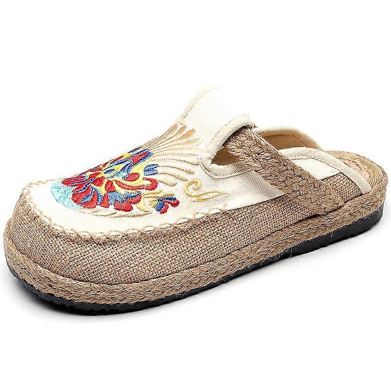 Embroidered Shoes Ethnic Style Summer New Cloth Linen Slippers