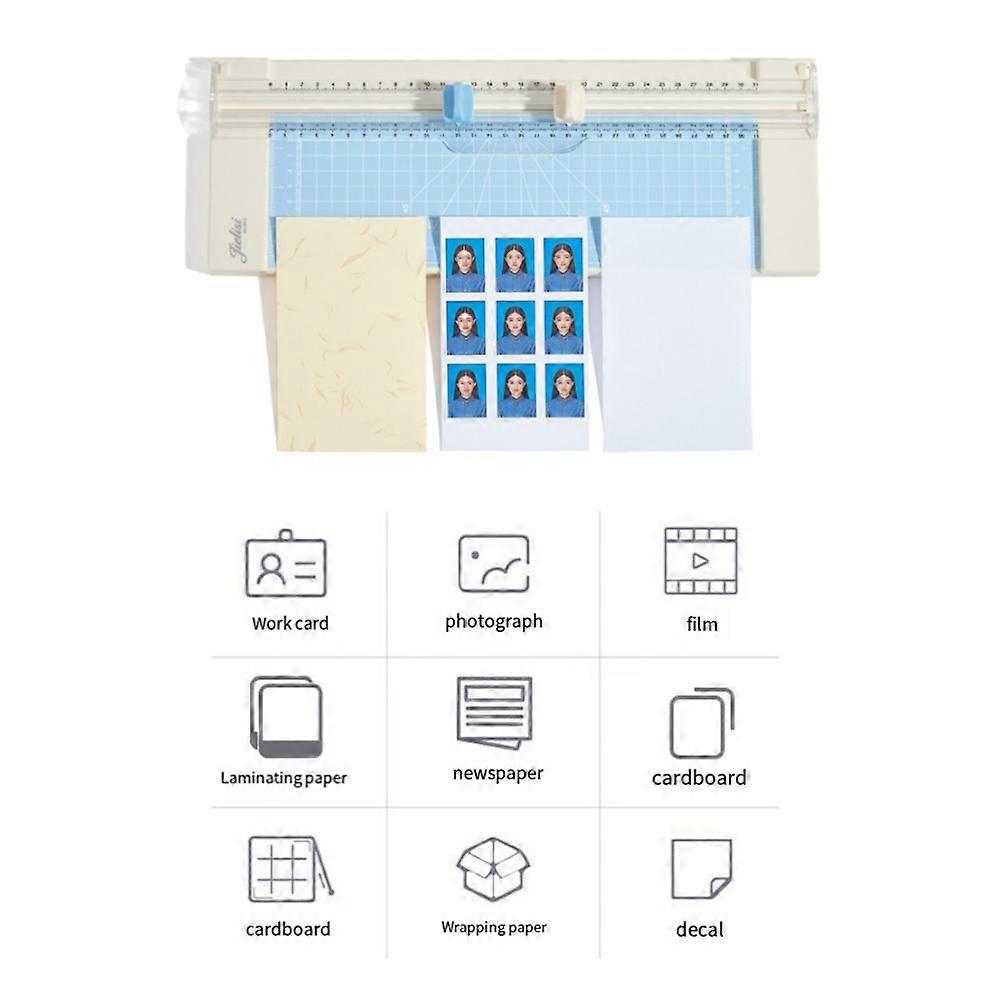 JIELISI Paper Trimmer Craft Paper Cutter 2 Cutter Heads of Straight and Creasing 12.2 Inch Cut Lengt