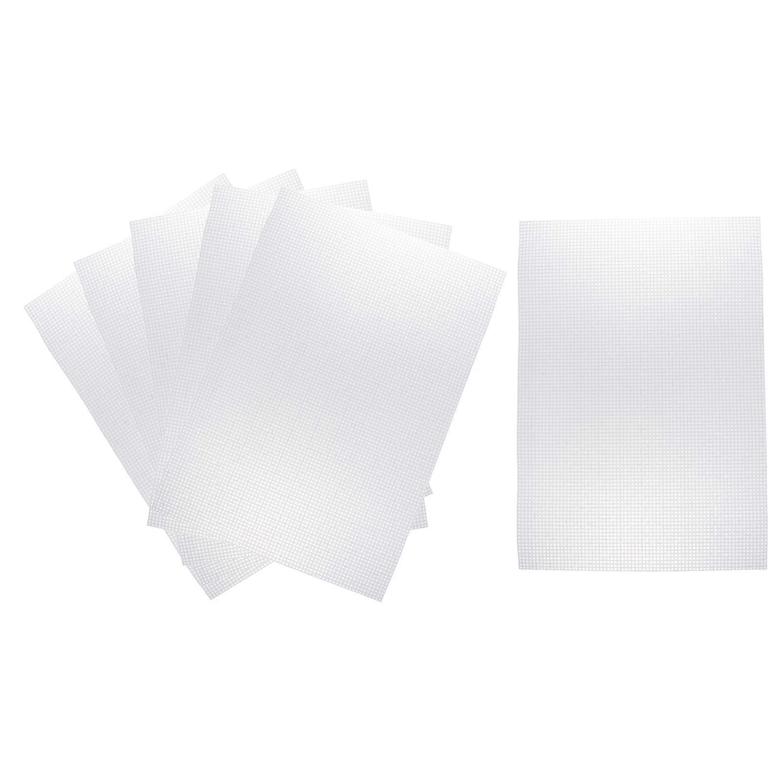 6Pcs πλαστική τσάντα χειροτεχνίας καμβά πλέγματος που κατασκευάζει για κέντημα Needlepoint λευκό