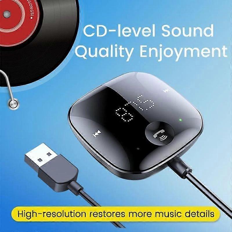 Bluetooth 50 Car Adapter Plug and Play Bluetooth Receiver 35mm Jack Bluetooth Car Handsfree Kit