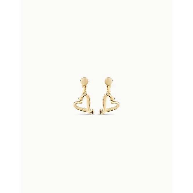 One Love Golden Metal Earrings PEN0887ORO0000U