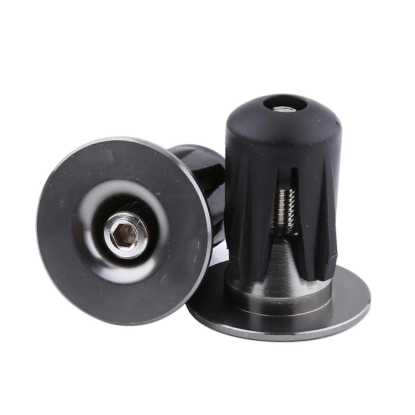 ZPSHYD 2pcs Bicycle Handlebars End Plugs, Aluminium Alloy Grips End Plugs, Colorful Handle Bars End Plugs Caps Accessory for Bike(Titanium)