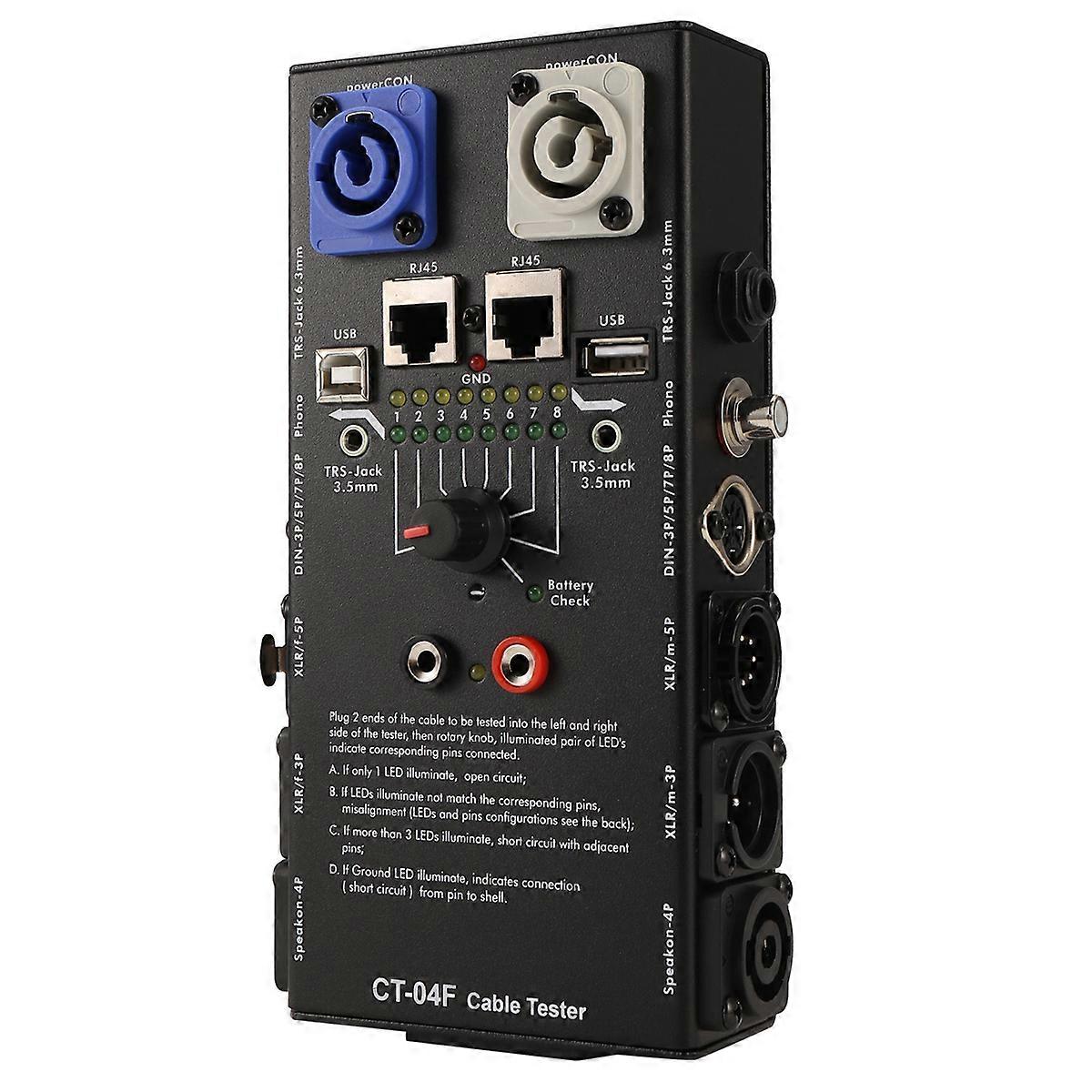 CT-04F Testeur de ligne multifonctionnel Testeur de ligne de signal audio Xlr -Compatible CT-04F