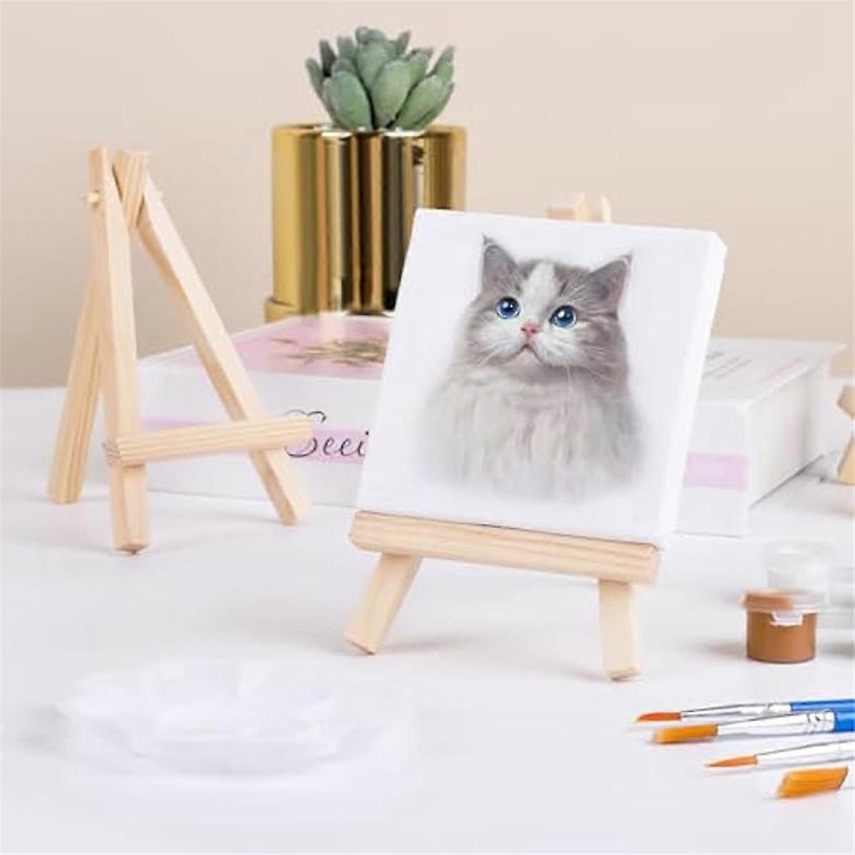 18pcs Mini Wood Display Easel,Small Wooden Easel