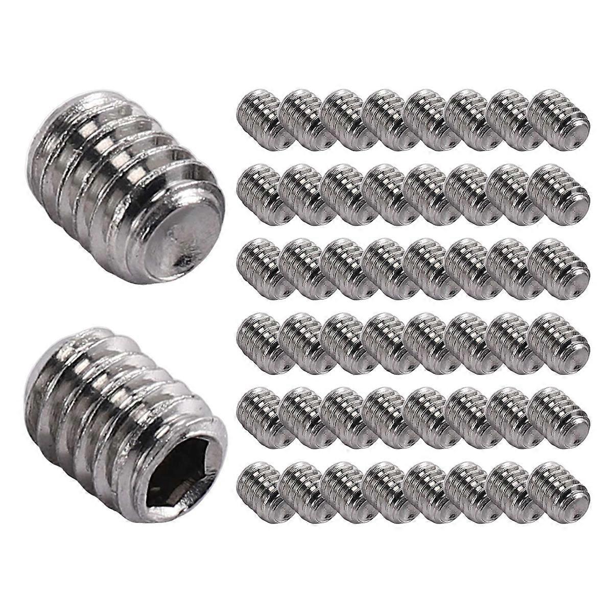 50 buc șuruburi hexagonale din oțel inoxidabil M2.5 x 3 mm, cu cap hexagonal, fără cap, cu vârf cupa