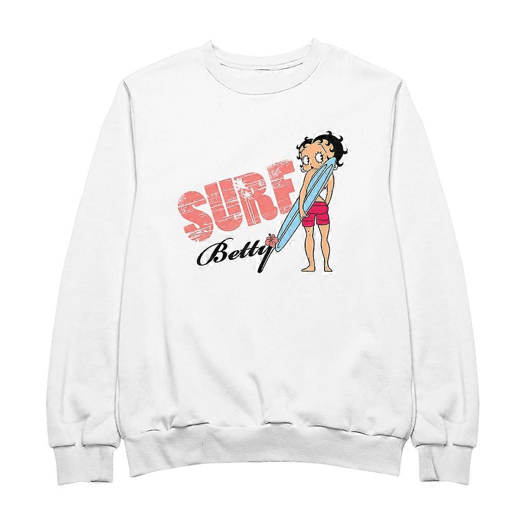 Betty Boop Surf Board Pose Women's Sweatshirt