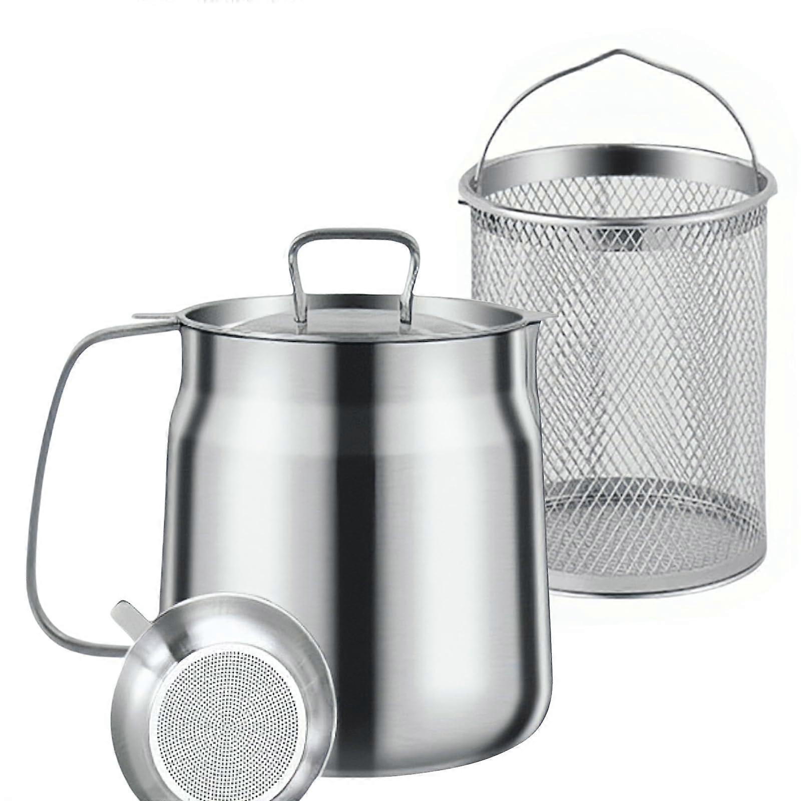 Versatile Multi-function Oil Filter Pot for Kitchen Camping 50OZ/1.5L