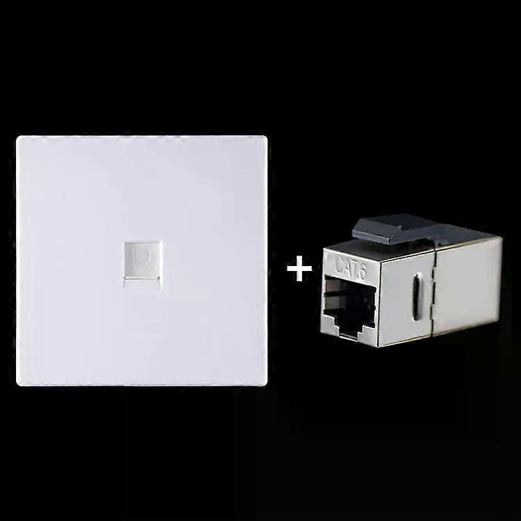 CAT.6 Shielded Network Module-Single Port Pass-through,White White