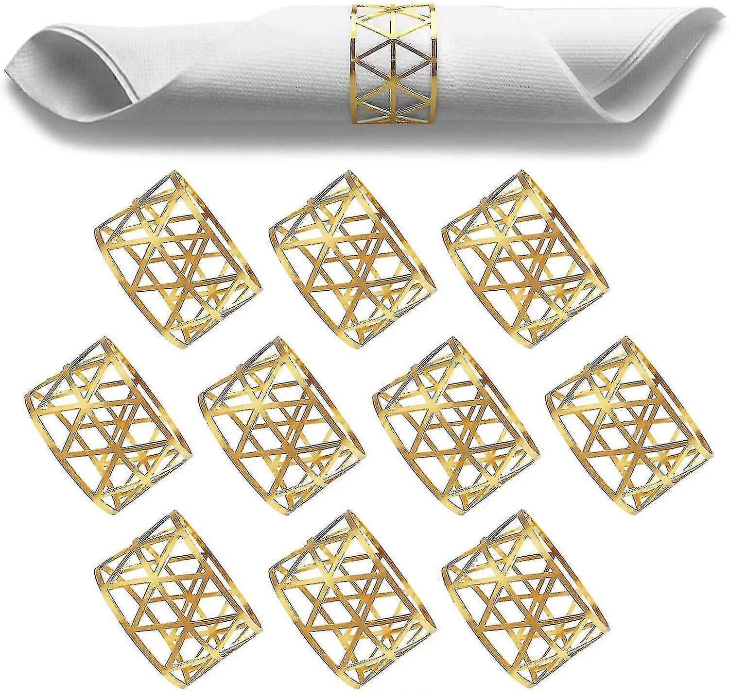 10 Pcs Hollow Napkin Rings