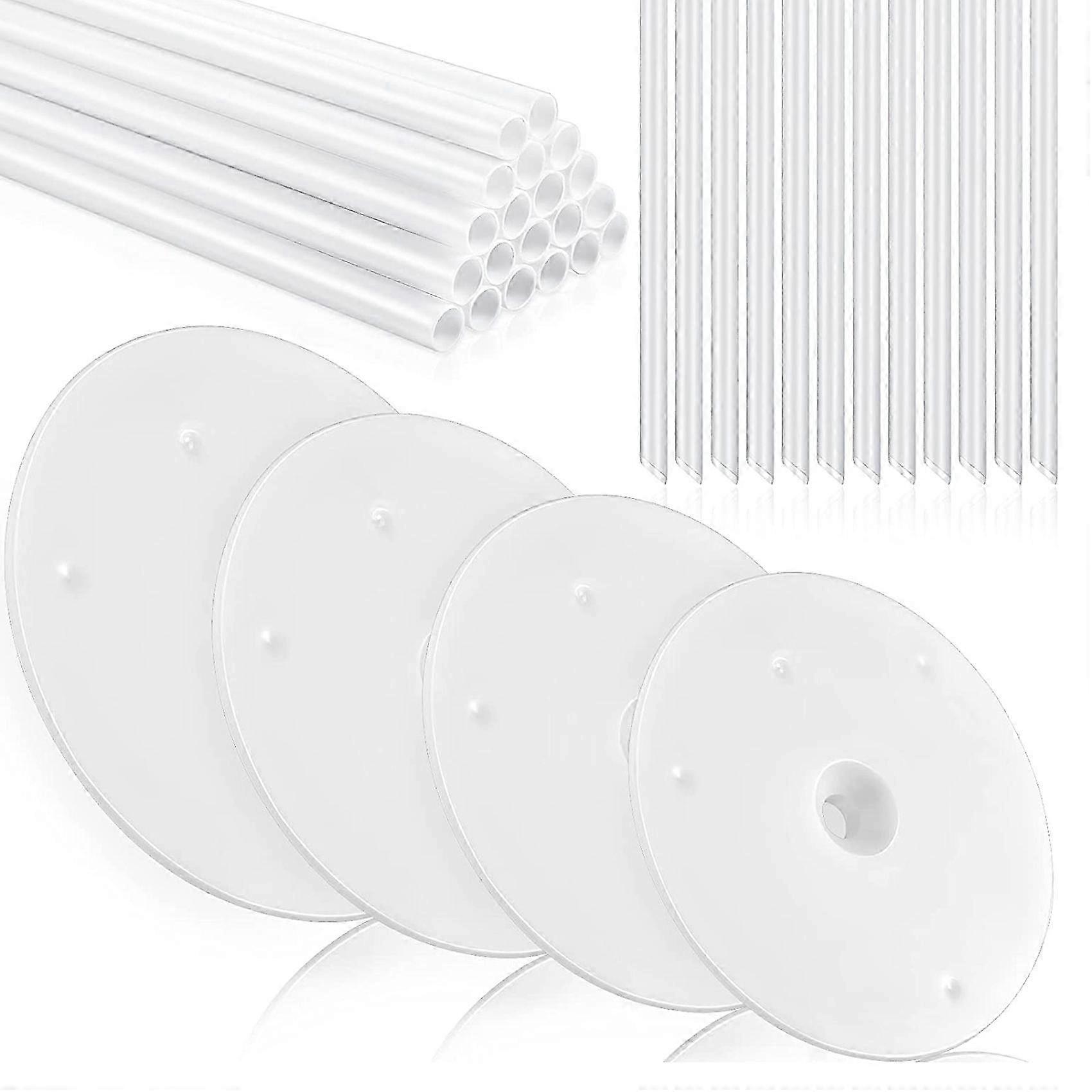 36PCS Plastic Cake Dowel Rods Set with Separator Plates