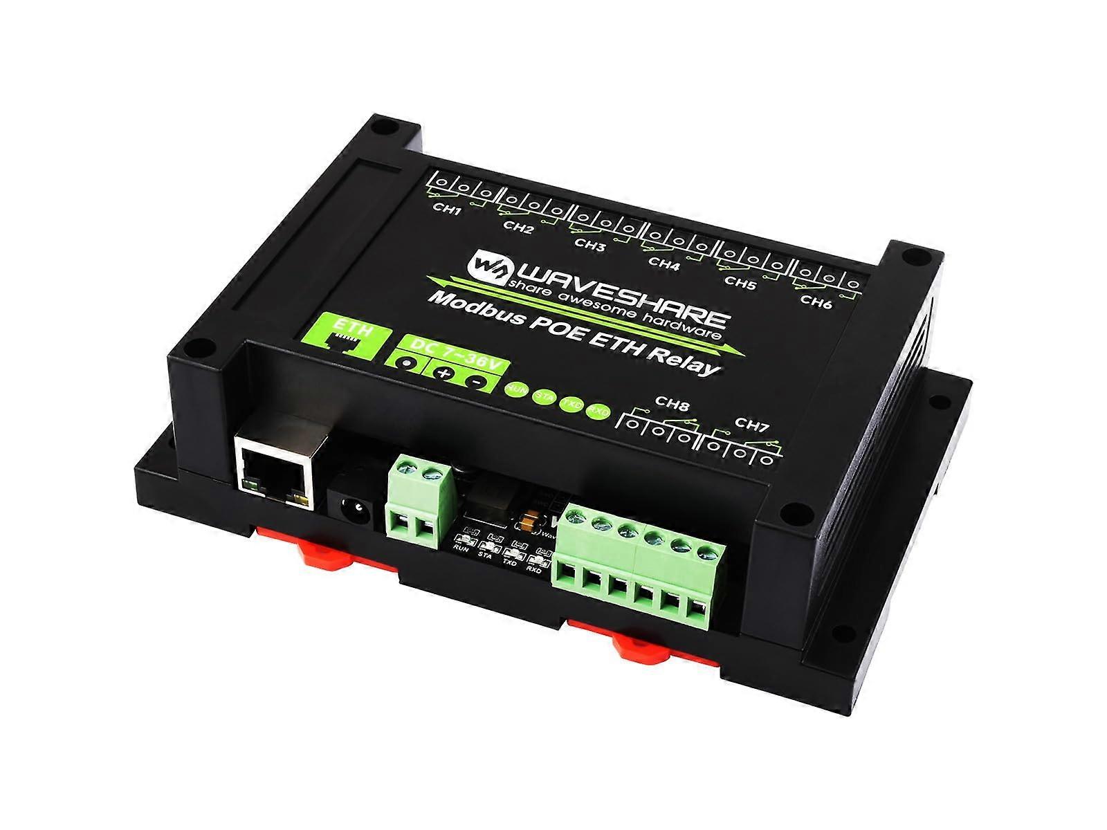 Modbus POE ETH Relay 8-CH Ethernet Relay Module Supports Sending Modbus RTU/Modbus TCP Protocol Commands