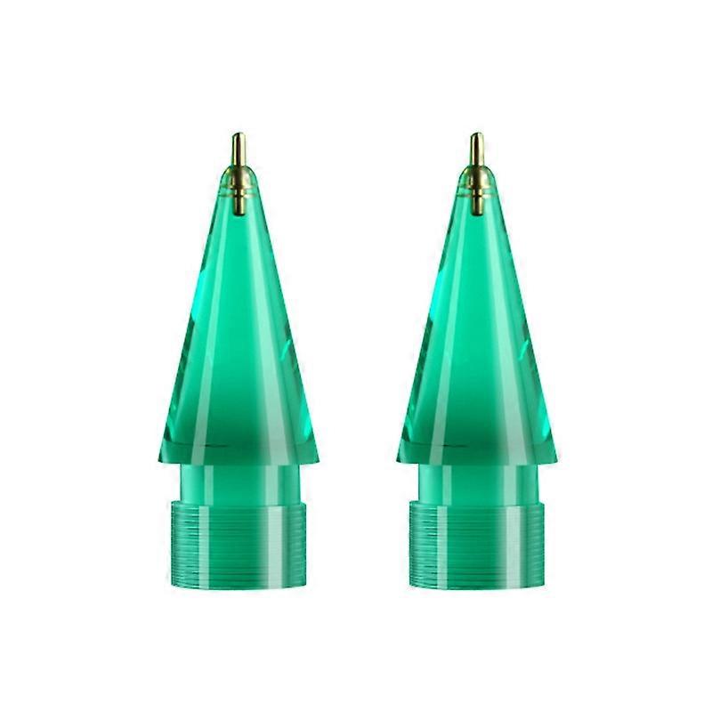 For Apple Pencil 1/2 2pcs Stylus Transparent Replacement Needle Nib, Spec: Extended (Green)