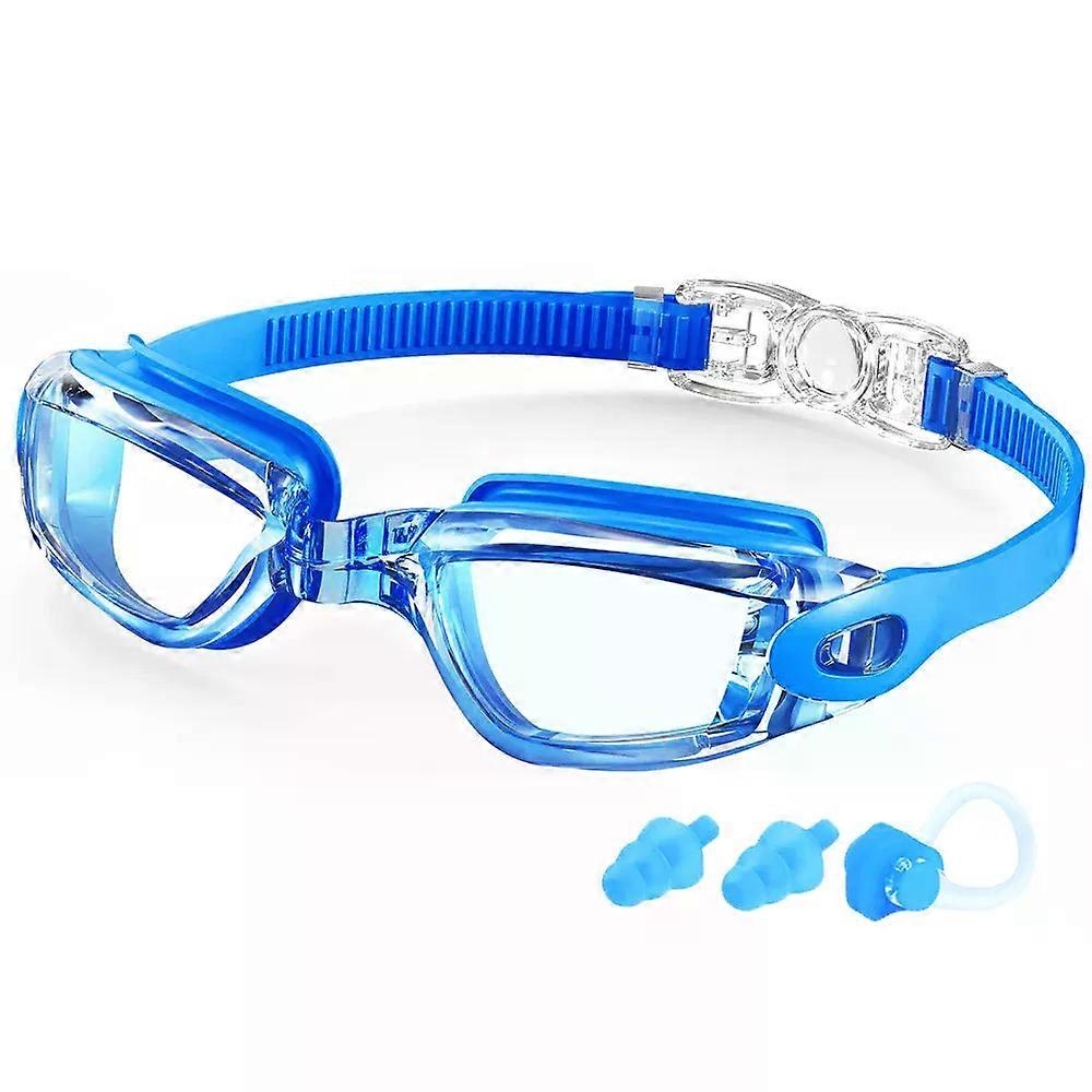 Professional Swimming Goggles Swim Glasses Anti-Fog Clear Vision Waterproof Quick Adjustable With earplug nose clip Eyewear