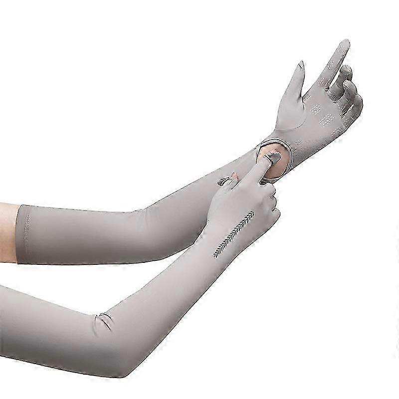 JiaWei 1pair solskyddsärmar, stil: blad (grå) baZ